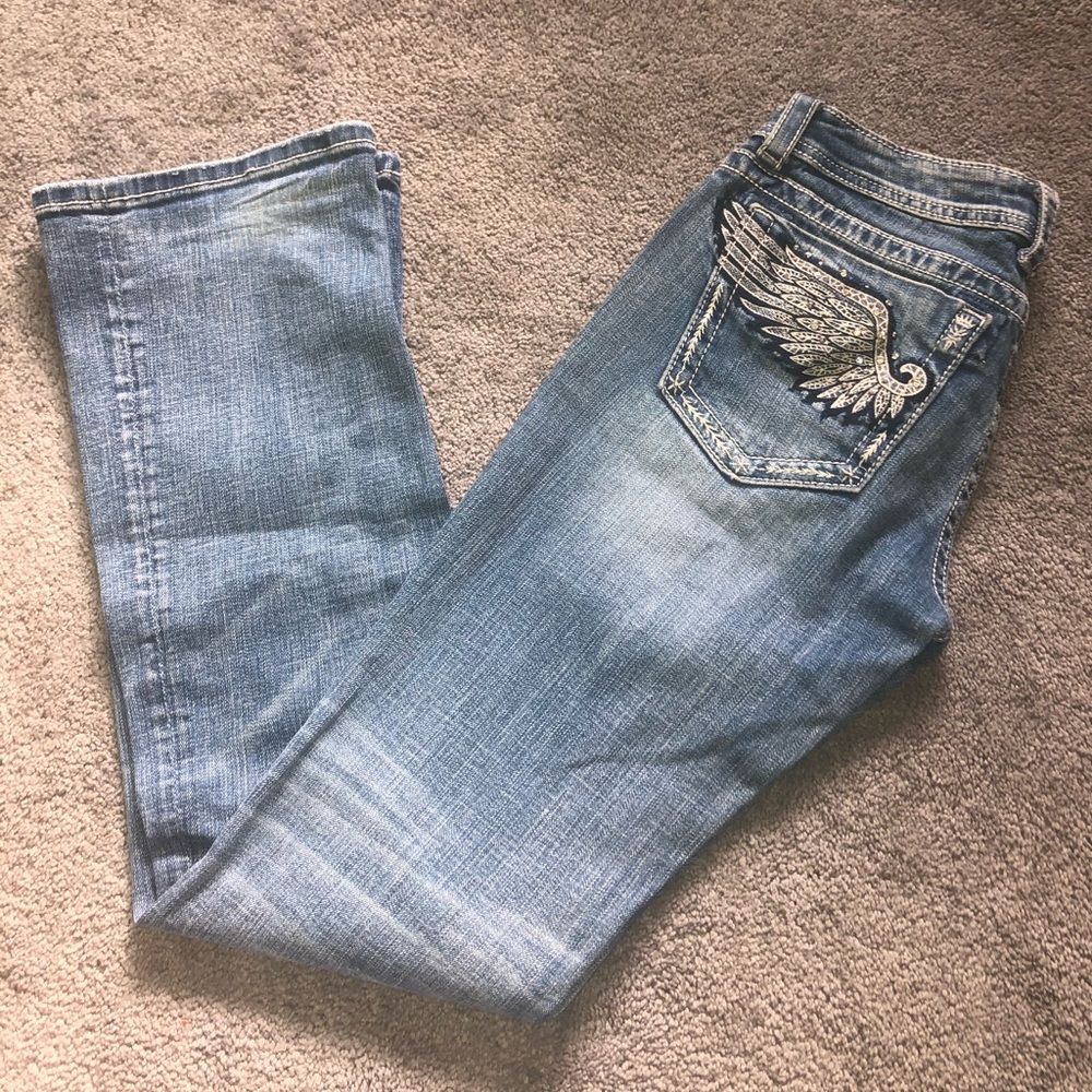 Miss Me Angel wing blingy Jeans